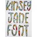 Kinsey Jane Applique Font Zig Zag and Bean Stitch included